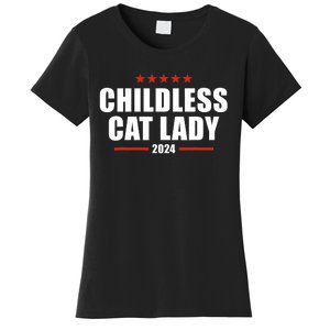 2024 Childless Cat Lady For President Women's T-Shirt