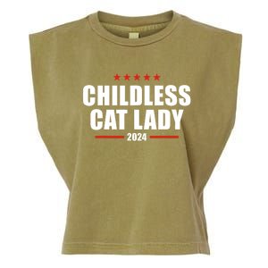 2024 Childless Cat Lady For President Garment-Dyed Women's Muscle Tee