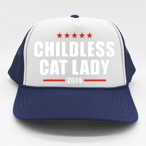 2024 Childless Cat Lady For President Trucker Hat