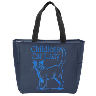 2024 Childless Cat Lady For President Zip Tote Bag