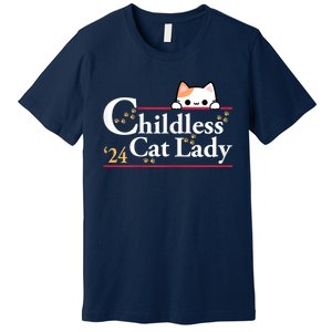 2024 Childless Cat Lady For President Premium T-Shirt