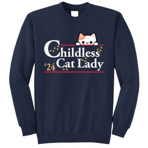 2024 Childless Cat Lady For President Tall Sweatshirt