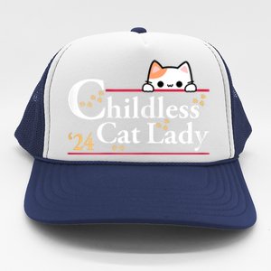 2024 Childless Cat Lady For President Trucker Hat