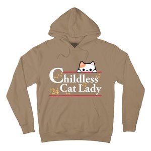 2024 Childless Cat Lady For President Hoodie