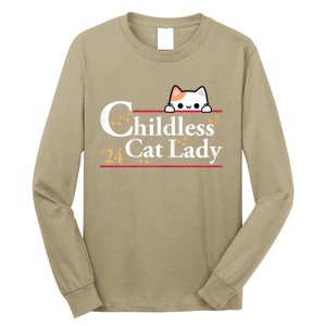 2024 Childless Cat Lady For President Long Sleeve Shirt