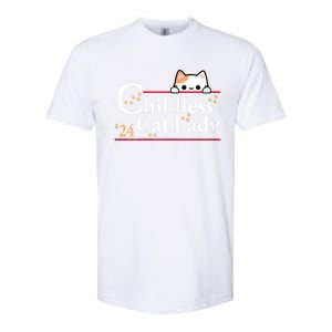 2024 Childless Cat Lady For President Softstyle CVC T-Shirt