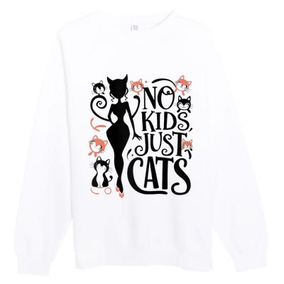 2024 Childless Cat Lady For President Premium Crewneck Sweatshirt