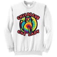 2024 Childless Cat Lady Design Ladies Is Voting Kamala Elect Sweatshirt