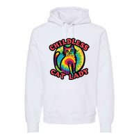 2024 Childless Cat Lady Design Ladies Is Voting Kamala Elect Premium Hoodie