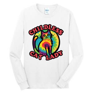 2024 Childless Cat Lady Design Ladies Is Voting Kamala Elect Tall Long Sleeve T-Shirt