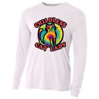 2024 Childless Cat Lady Design Ladies Is Voting Kamala Elect Cooling Performance Long Sleeve Crew