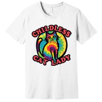 2024 Childless Cat Lady Design Ladies Is Voting Kamala Elect Premium T-Shirt