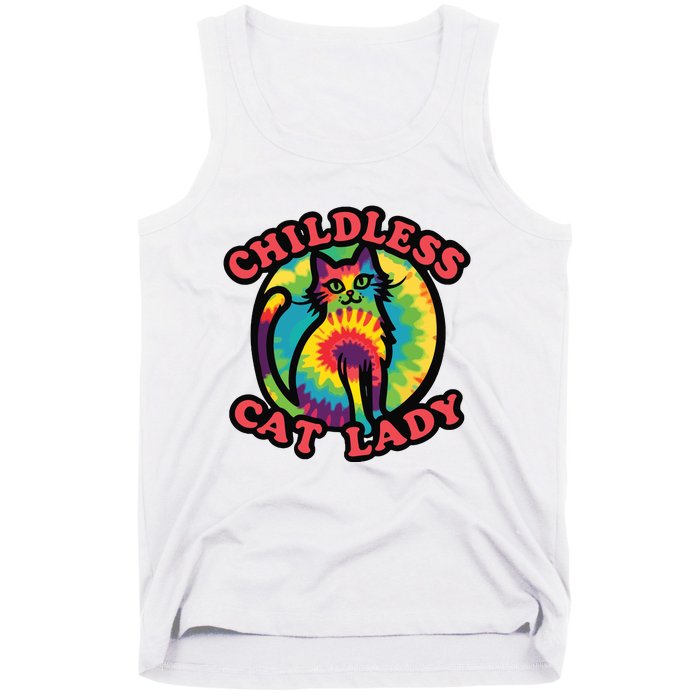 2024 Childless Cat Lady Design Ladies Is Voting Kamala Elect Tank Top