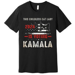 2024 Childless Cat Lady Premium T-Shirt