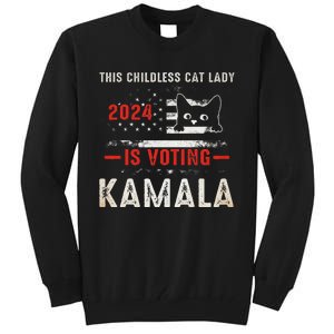 2024 Childless Cat Lady Tall Sweatshirt