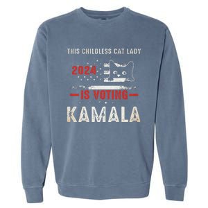 2024 Childless Cat Lady Garment-Dyed Sweatshirt