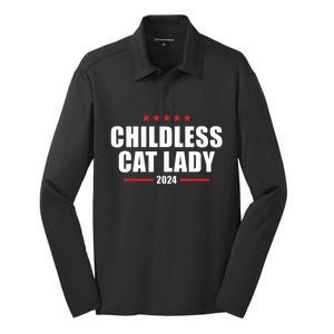 2024 Childless Cat Lady Silk Touch Performance Long Sleeve Polo