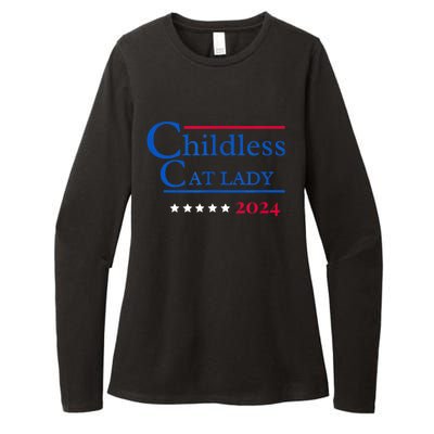 2024 Childless Cat Lady Womens CVC Long Sleeve Shirt