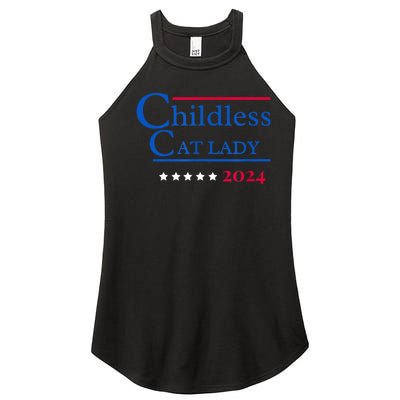 2024 Childless Cat Lady Women's Perfect Tri Rocker Tank