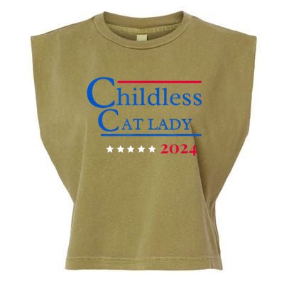 2024 Childless Cat Lady Garment-Dyed Women's Muscle Tee