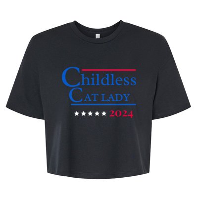 2024 Childless Cat Lady For President Bella+Canvas Jersey Crop Tee