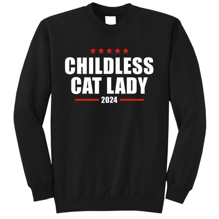 2024 Childless Cat Lady Tall Sweatshirt