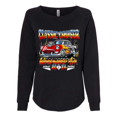 2024 Classic Cruiser Red Muscle Car Detroit To Pontiac Womens California Wash Sweatshirt