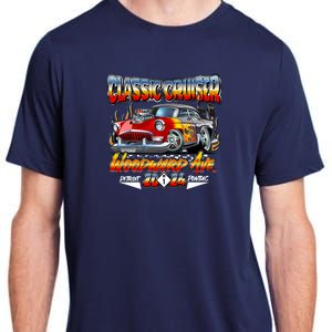 2024 Classic Cruiser Red Muscle Car Detroit To Pontiac Adult ChromaSoft Performance T-Shirt