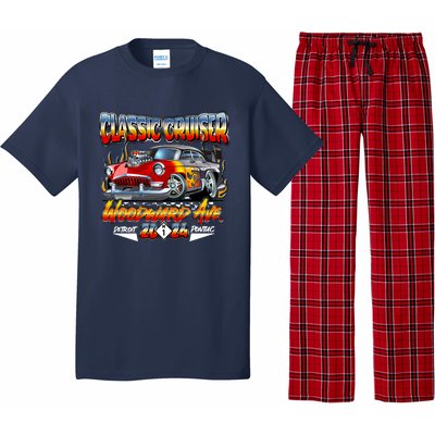 2024 Classic Cruiser Red Muscle Car Detroit To Pontiac Pajama Set