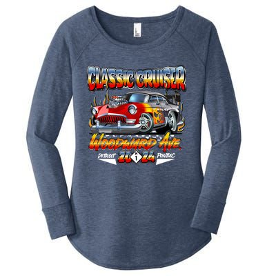 2024 Classic Cruiser Red Muscle Car Detroit To Pontiac Women's Perfect Tri Tunic Long Sleeve Shirt