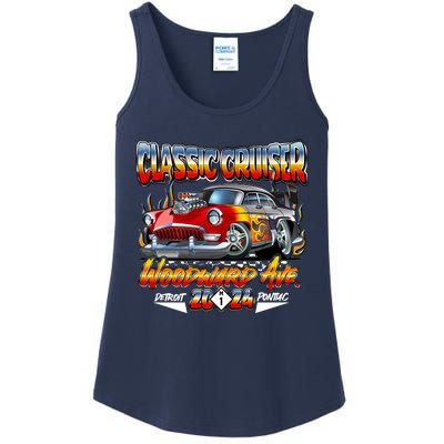 2024 Classic Cruiser Red Muscle Car Detroit To Pontiac Ladies Essential Tank