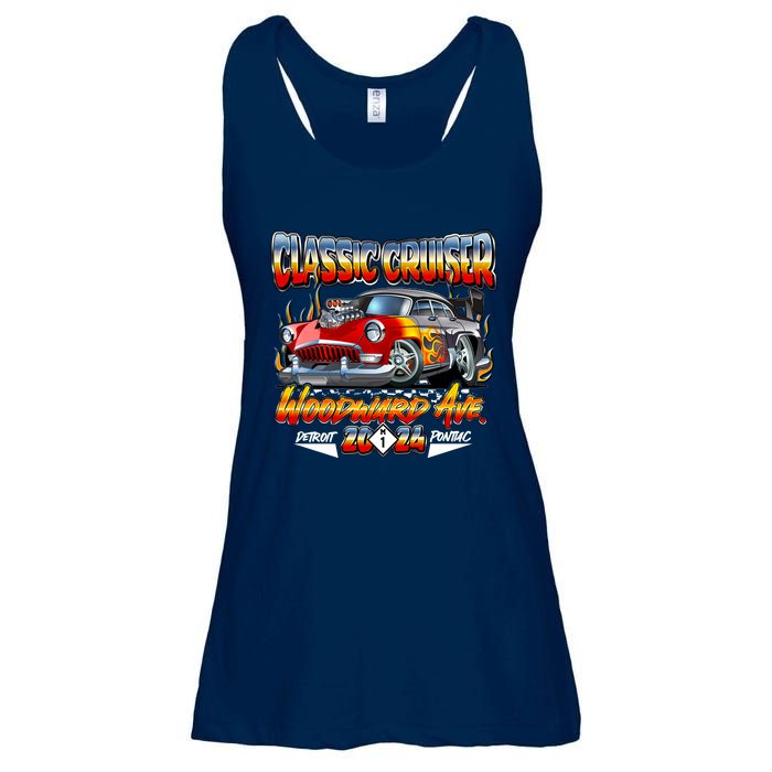 2024 Classic Cruiser Red Muscle Car Detroit To Pontiac Ladies Essential Flowy Tank