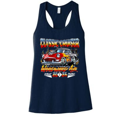 2024 Classic Cruiser Red Muscle Car Detroit To Pontiac Women's Racerback Tank