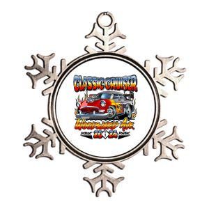 2024 Classic Cruiser Red Muscle Car Detroit To Pontiac Metallic Star Ornament