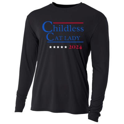 2024 Childless Cat Lady Gift Cooling Performance Long Sleeve Crew