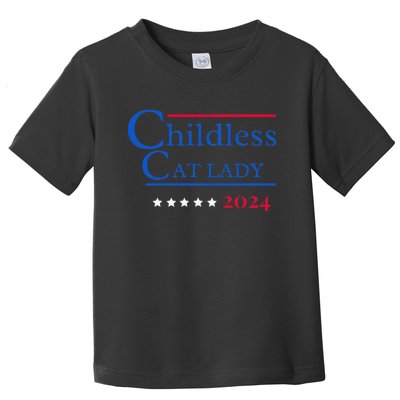 2024 Childless Cat Lady Gift Toddler T-Shirt