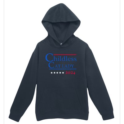 2024 Childless Cat Lady Gift Urban Pullover Hoodie