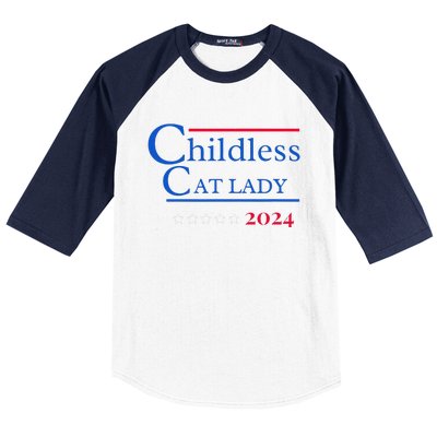 2024 Childless Cat Lady Gift Baseball Sleeve Shirt