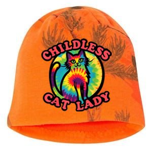 2024 Childless Cat Lady Design Ladies Is Voting Kamala Elect Kati - Camo Knit Beanie