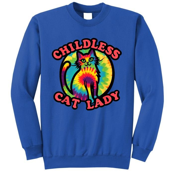 2024 Childless Cat Lady Design Ladies Is Voting Kamala Elect Sweatshirt