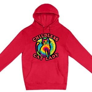 2024 Childless Cat Lady Design Ladies Is Voting Kamala Elect Premium Pullover Hoodie