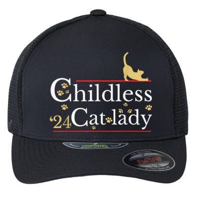 2024 Childless Cat Lady Flexfit Unipanel Trucker Cap