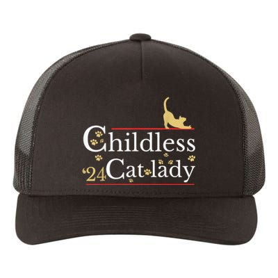 2024 Childless Cat Lady Yupoong Adult 5-Panel Trucker Hat