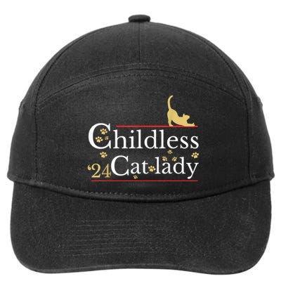 2024 Childless Cat Lady 7-Panel Snapback Hat