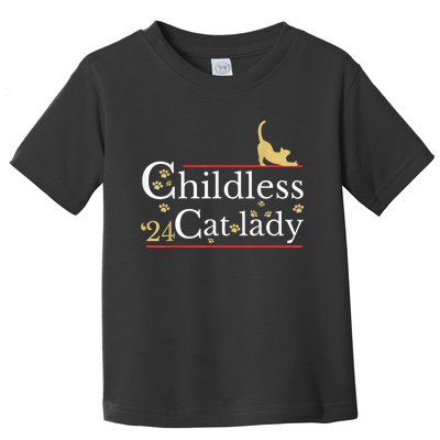 2024 Childless Cat Lady Toddler T-Shirt