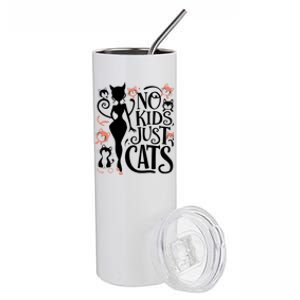 2024 Childless Cat Lady For President Stainless Steel Tumbler