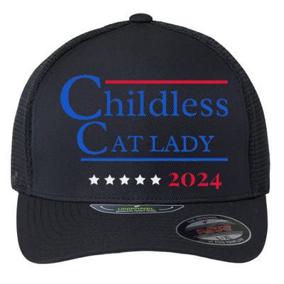 2024 Childless Cat Lady Flexfit Unipanel Trucker Cap