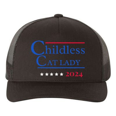 2024 Childless Cat Lady Yupoong Adult 5-Panel Trucker Hat