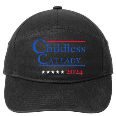 2024 Childless Cat Lady 7-Panel Snapback Hat