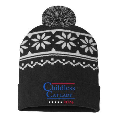 2024 Childless Cat Lady USA-Made Snowflake Beanie